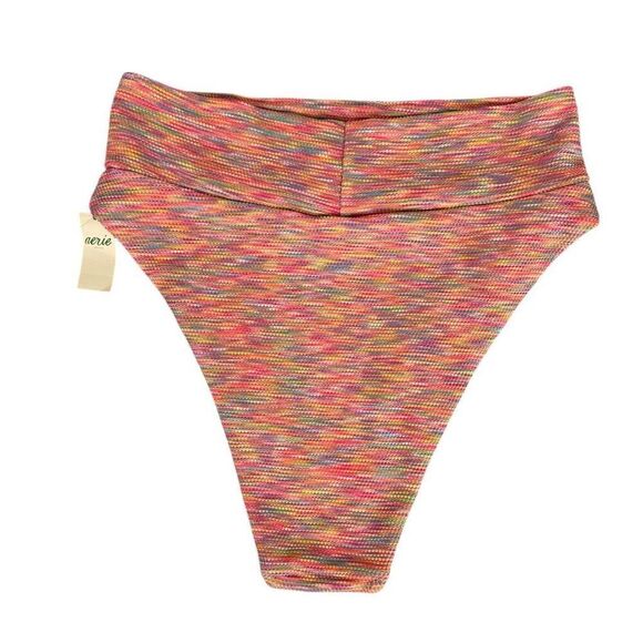 Aerie Medium High Cut Cheeky Bikini Bottom NEW - Picture 2 of 6